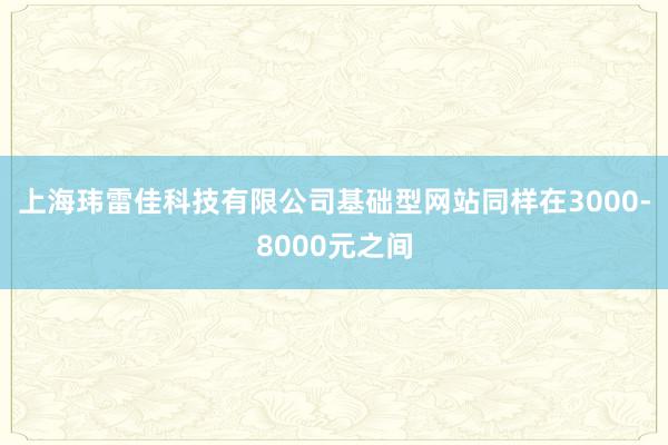 上海玮雷佳科技有限公司基础型网站同样在3000-8000元之间